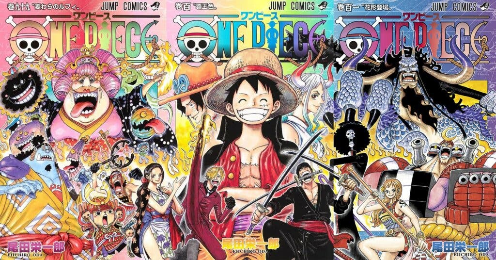 One Piece Así es el mosaico que forman los volúmenes 99 100 y 101 del