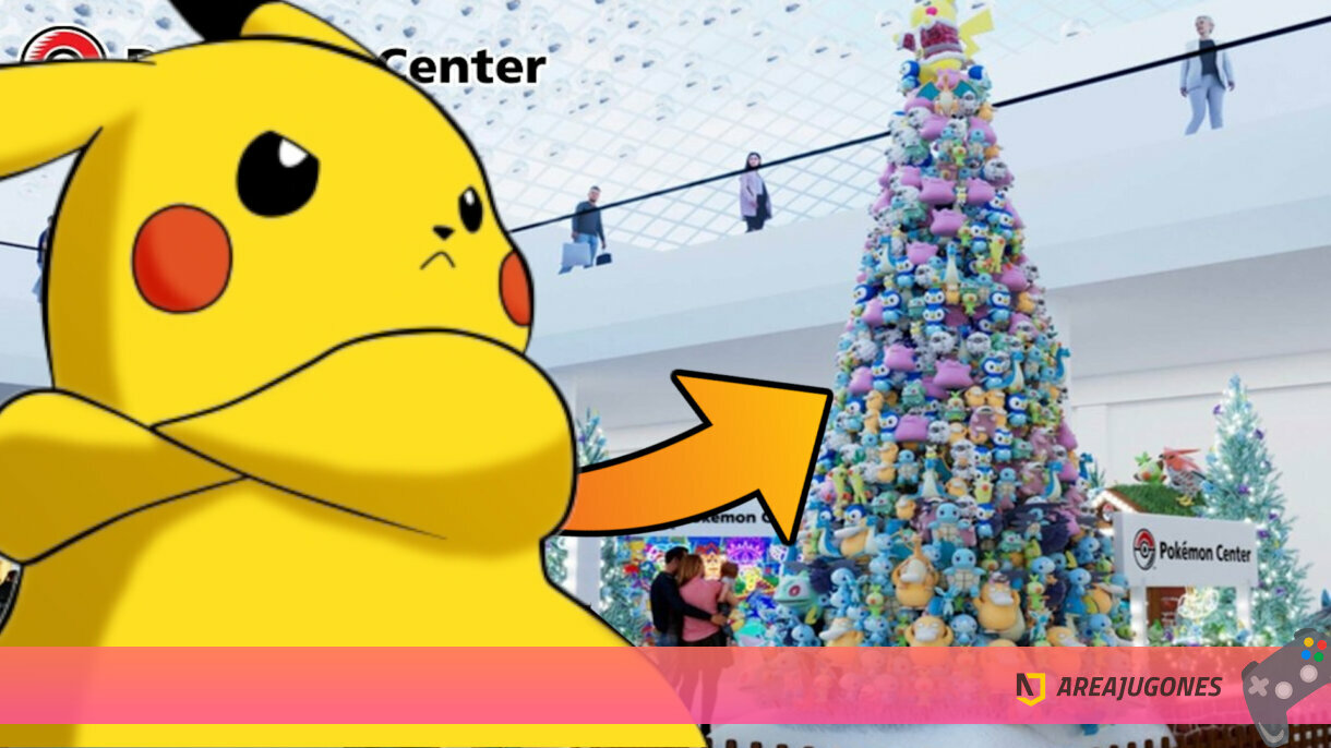 They build a Pokémon Christmas tree of almost 5 meters and the result is nightmarish