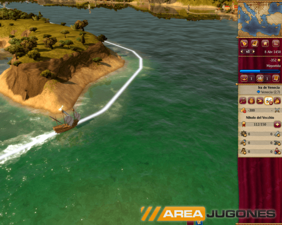 Detalle de los giros bruscos que realizan los barcos. La línea blanca es la ruta que siguen, que se emula exactamente igual por los navíos durante su desplazamiento por ese punto.