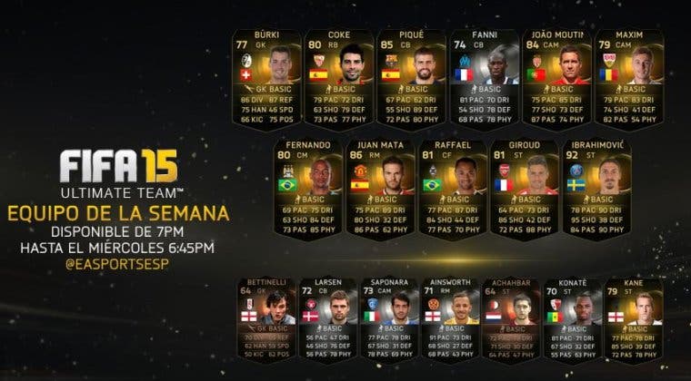 Imagen de Equipo de la semana FIFA 15 Ultimate Team