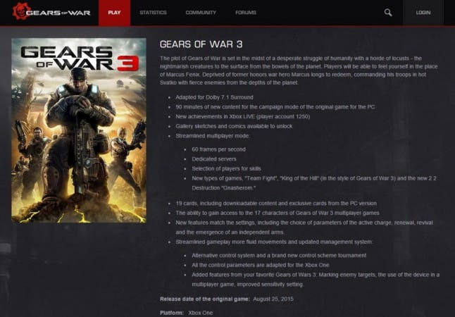 Gears of War 3 web