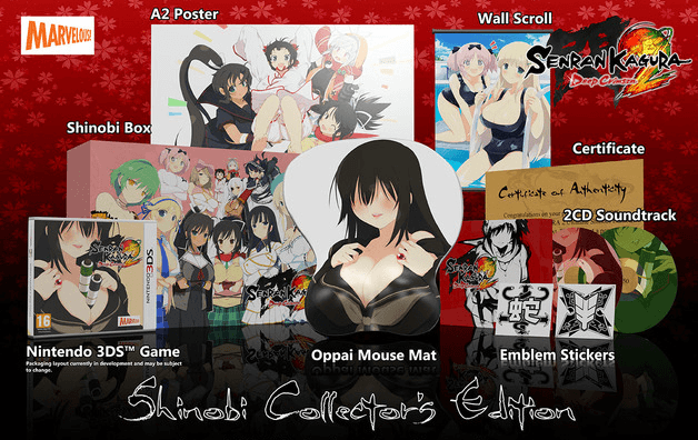 Imagen de Marvelous nos muestra lo que contiene la Edición Coleccionista europea de Senran Kagura 2: Deep Crimson