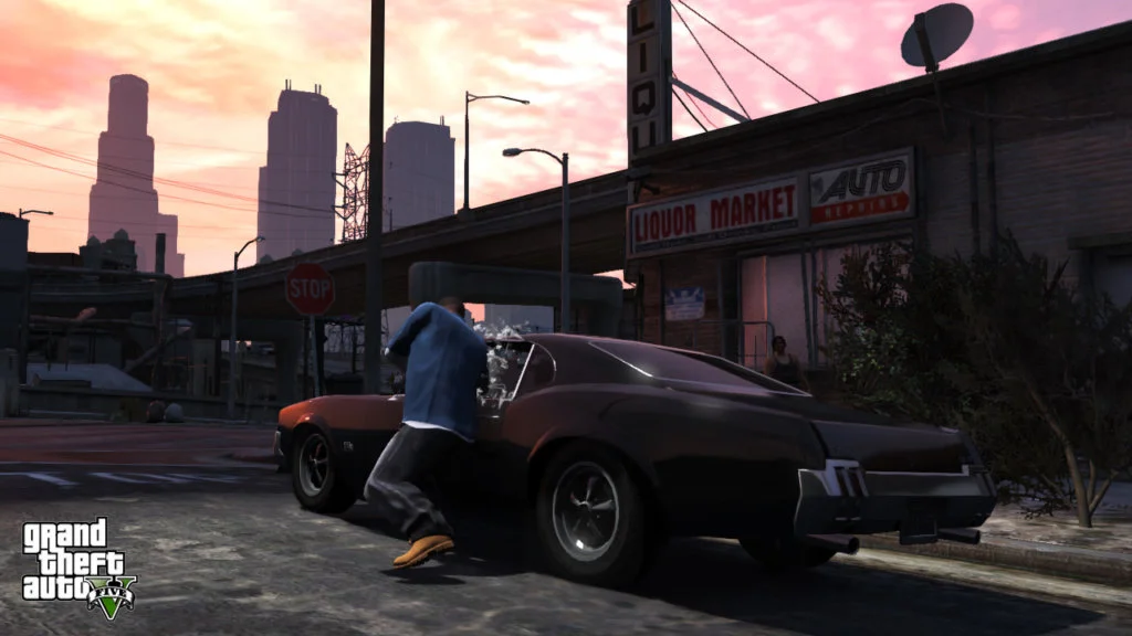 GTA V Franklin robando coche