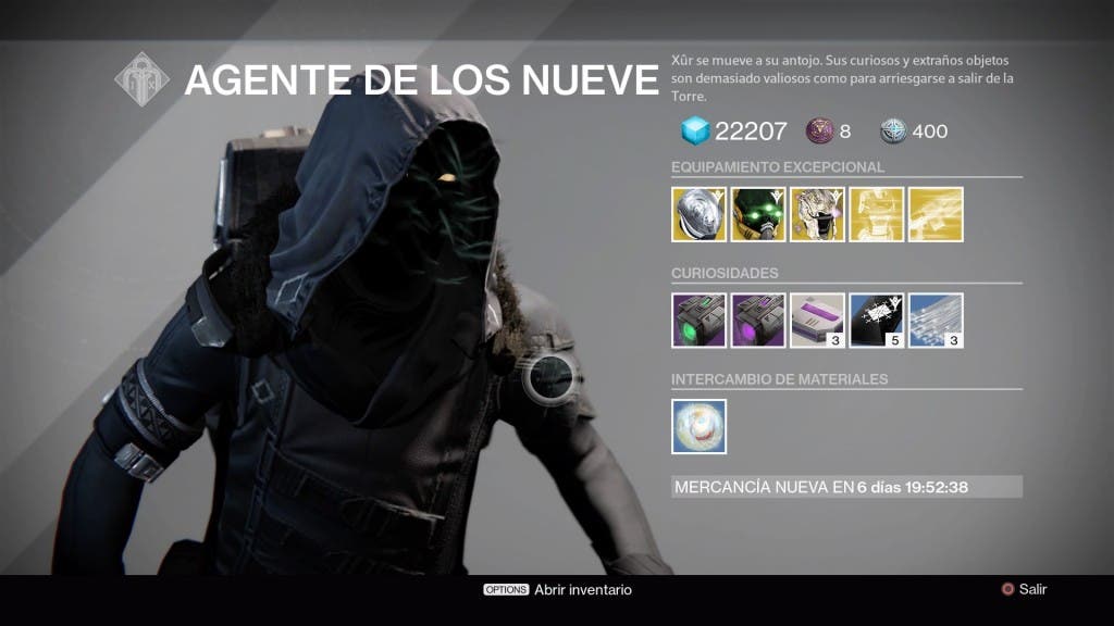 Destiny Xur 231015