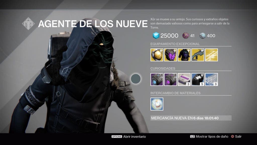 Destiny Xur 301015