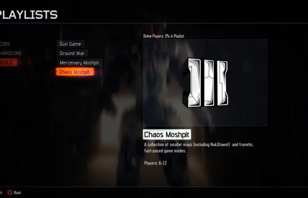Imagen de La playlist de Nuk3town en Black Ops 3 es sustituida por Chaos Moshpit