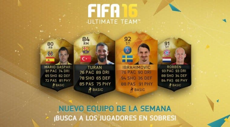 Imagen de Ya disponible el Equipo de la Semana 10 de FIFA 16 Ultimate Team