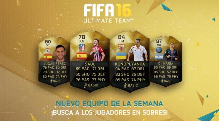 Imagen de Ya disponible el Equipo de la Semana 14 de FIFA 16 Ultimate Team