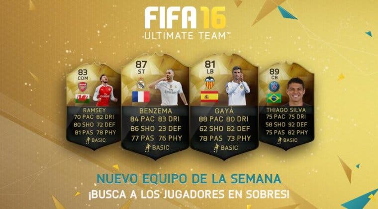 Imagen de Ya disponible el Equipo de la Semana 13 de FIFA 16 Ultimate Team