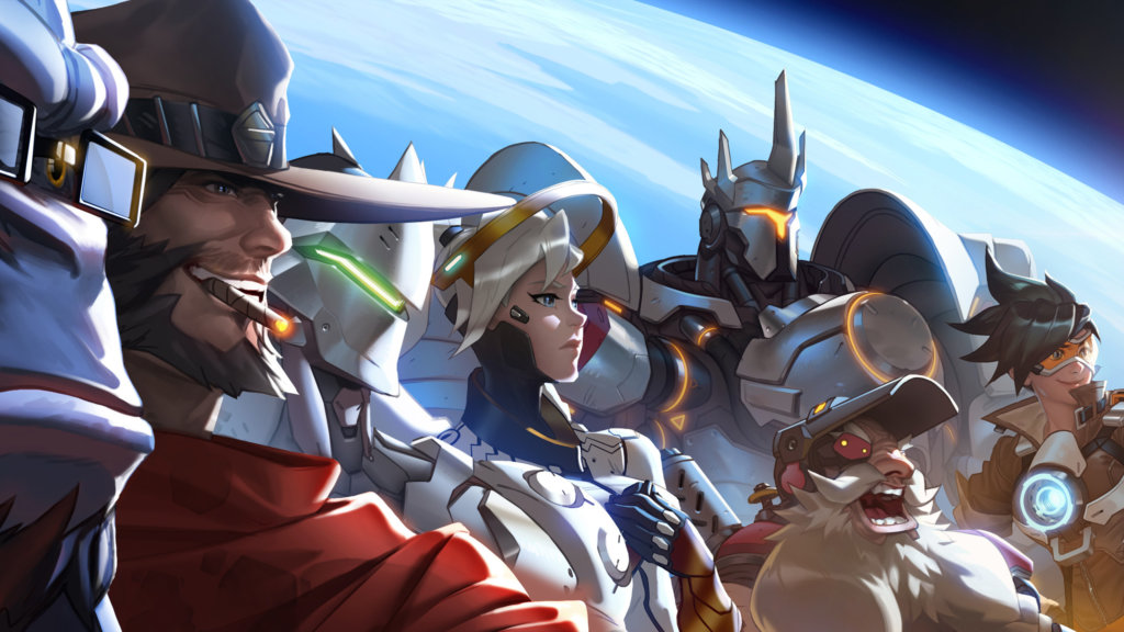overwatch game wallpaper characters 2560x1440