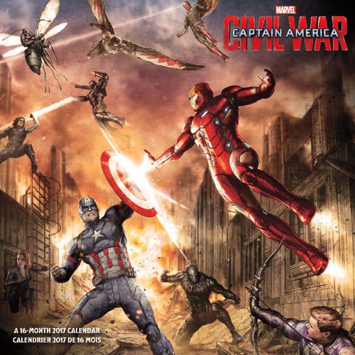 Areajugones Capitán América Civil War arte promocional calendario