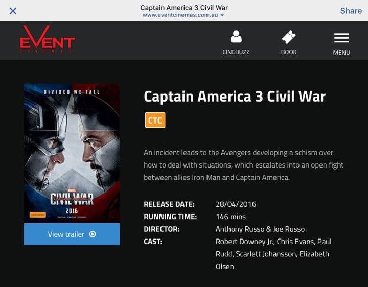 capitán america civil war