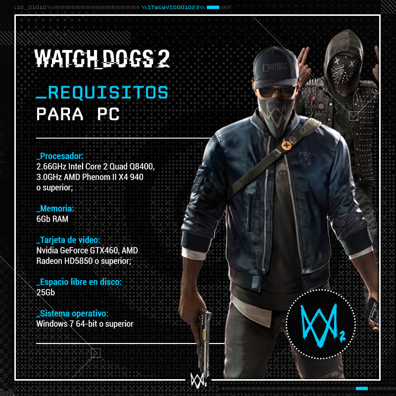 Watch Dogs 2: Confira os requisitos mínimos e recomendados da