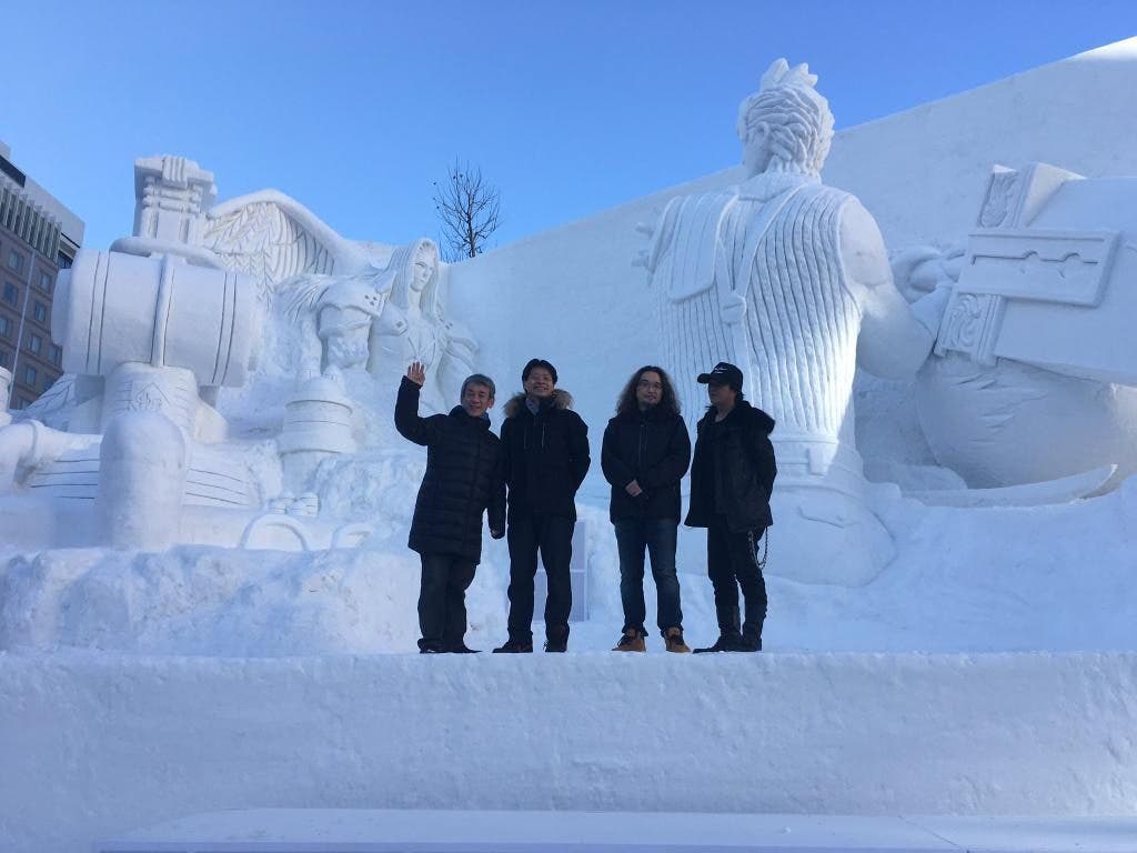 Escultura de hielo de Final Fantasy VII en Sapporo