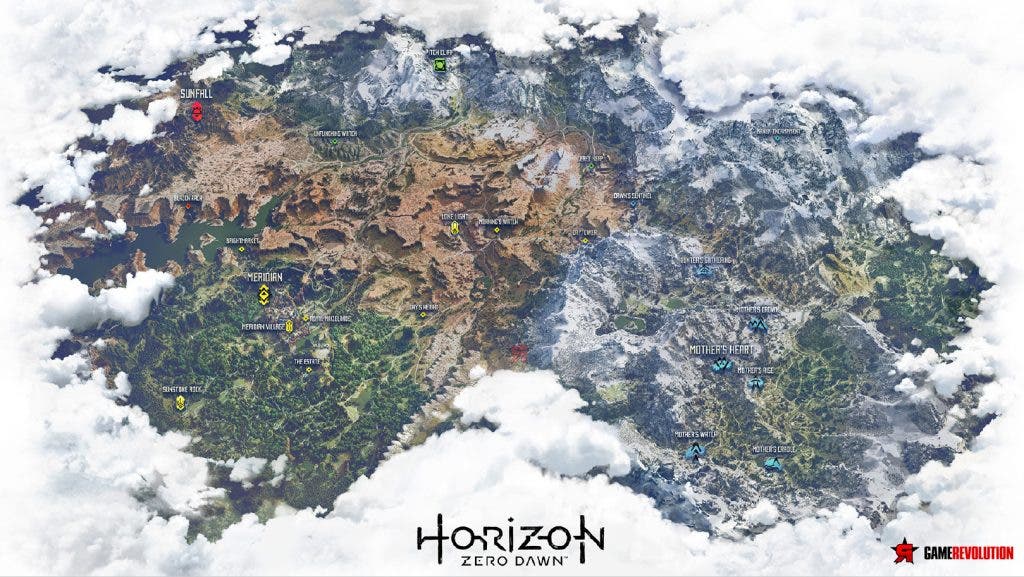Mapa de Horizon Zero Dawn