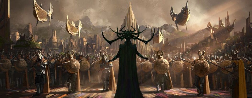 Imagen de Nuevos concept arts de Thor: Ragnarok muestran a Hela y Hulk