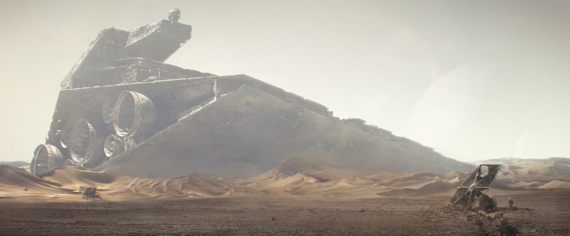 Imagen de Jakku iba a ser un planeta helado en el Episodio VII de Star Wars