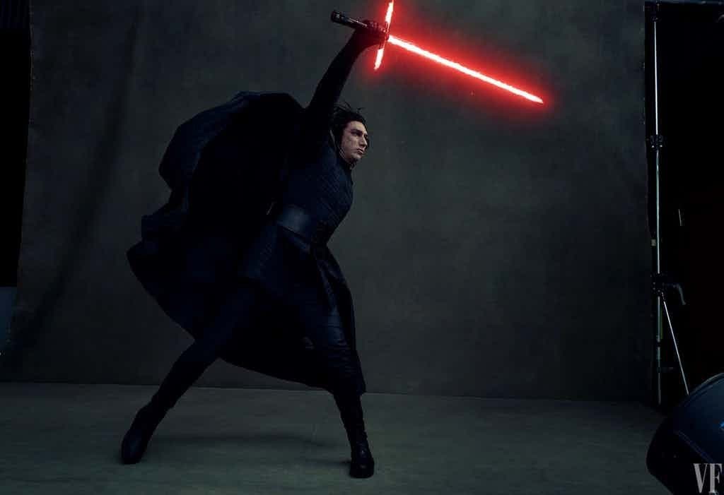Adam Driver as Kylo Ren in Star Wars The Last Jedi