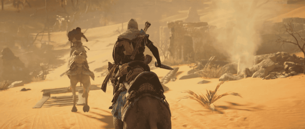 Assassins Creed Origins persecucion caballo