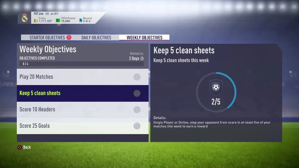 Objetivos FUT