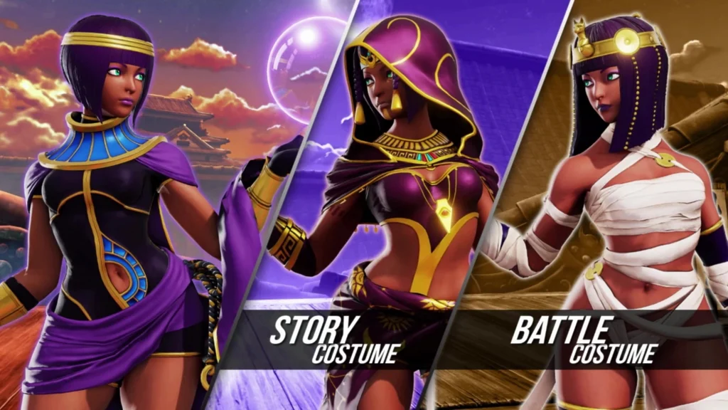 menat street fighter trajes