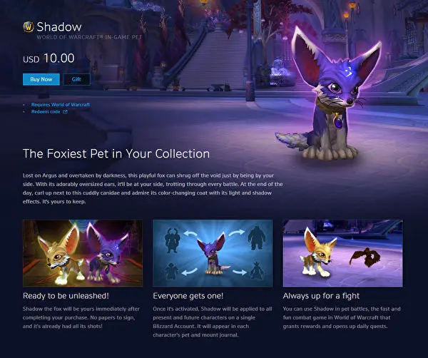 Blizzard Shadow el Zoroo