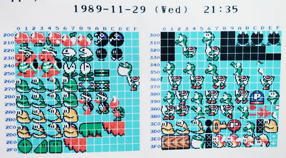 SUper Mario World Yoshi boceto inicial