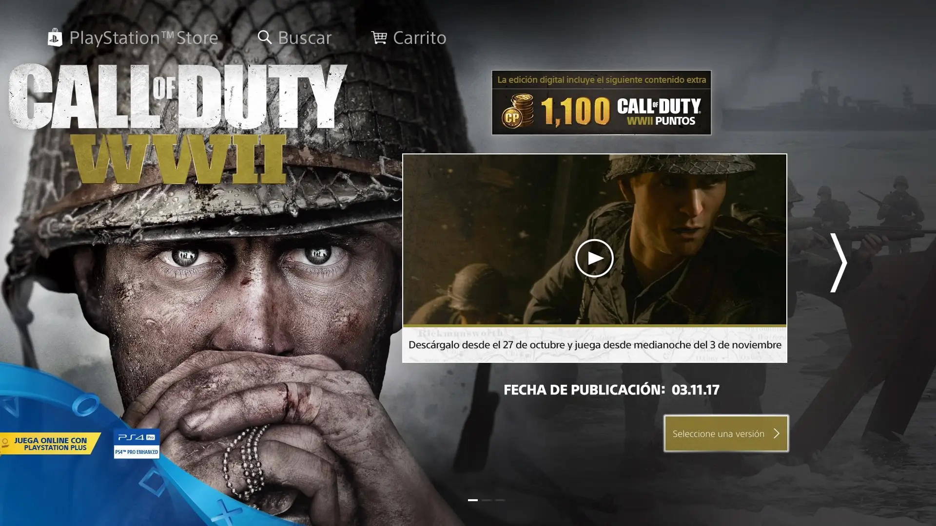 Call of Duty: WWII precarga