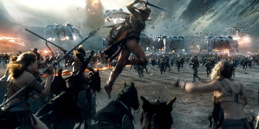 justice league ancient war battle sequence amazons vs steppenwol 1040905