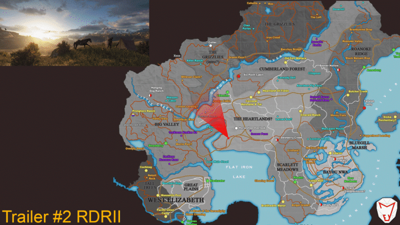 El mapa interactivo de Red Dead Redemption 2