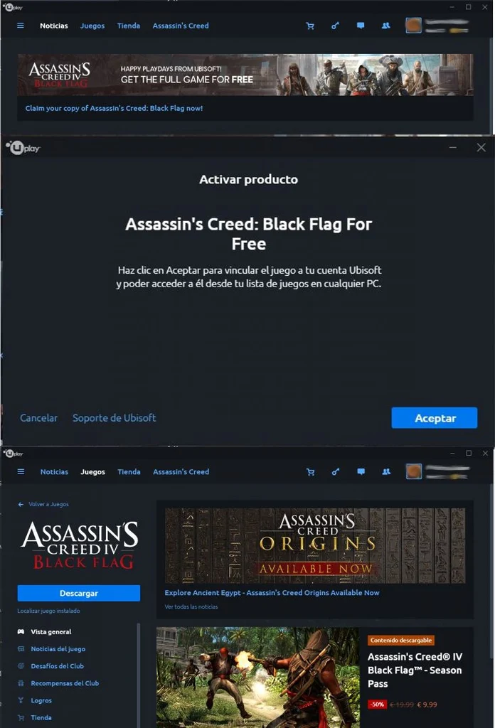 Black Flag gratis Uplay 2017 Areajugones