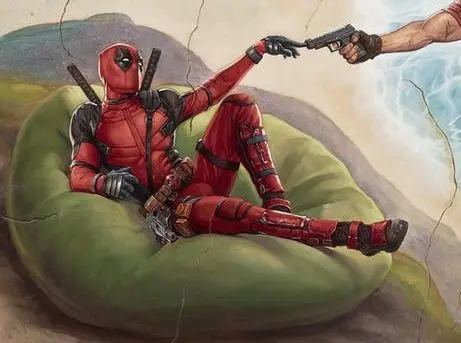 Imagen de Ryan Reynolds a lo Miguel Ángel en el último póster de Deadpool 2