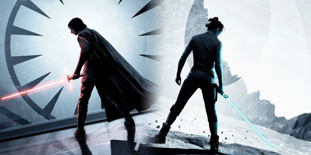 Star Wars The Last Jedi Posters Kylo Ren and Rey