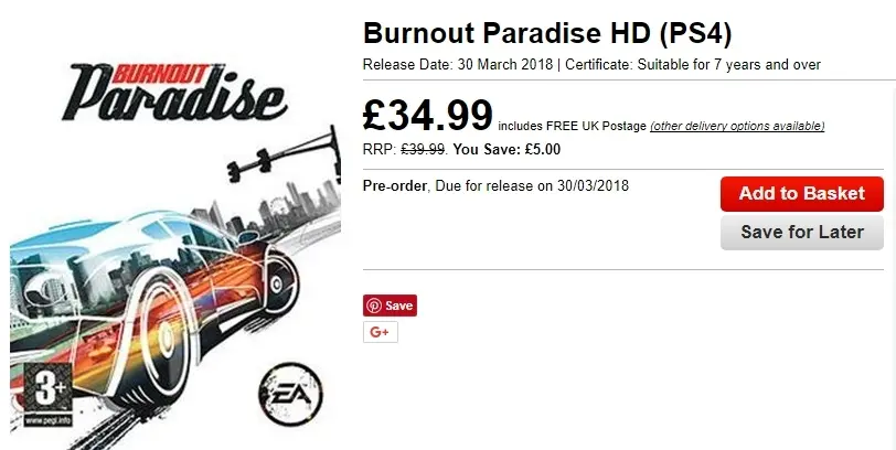 Burnout Paradise HD