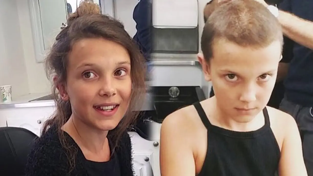 Imagen de Millie Bobby Brown muestra el momento en el que se rapó la cabeza para Stranger Things