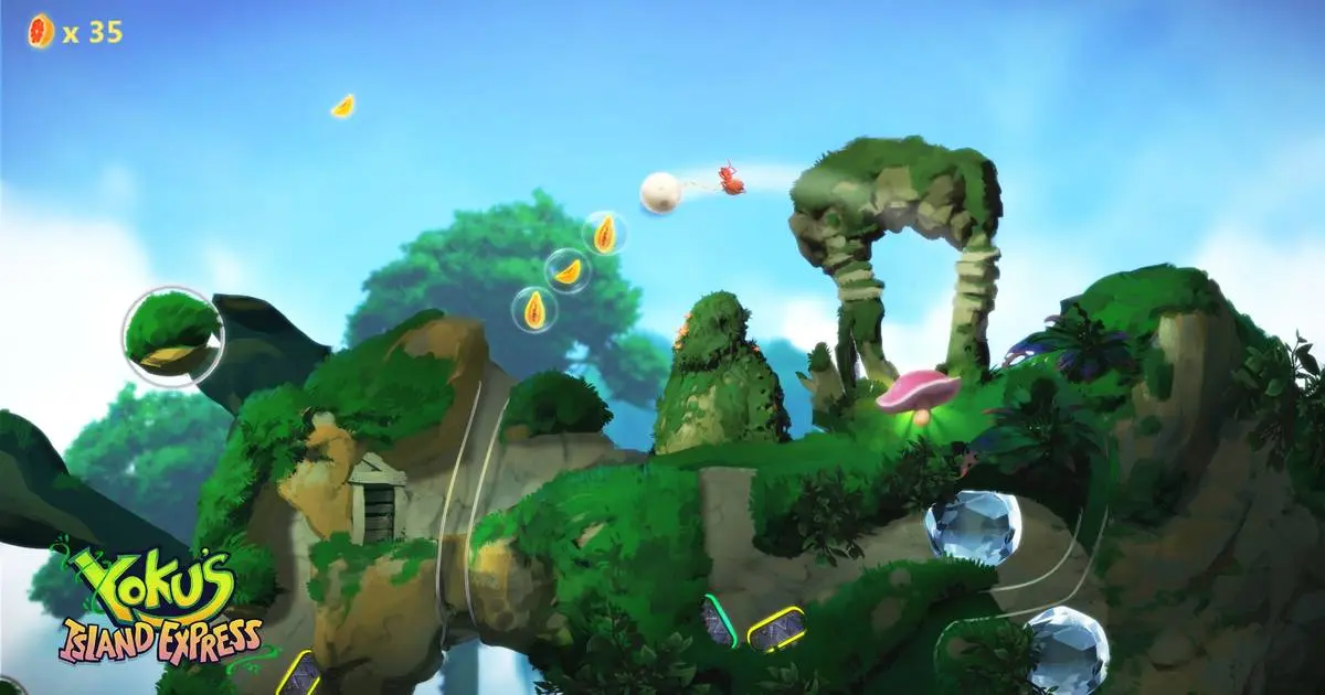 Imagen de Yoku’s Island Express se exhibe en un inédito gameplay