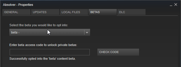 absolver betasteam