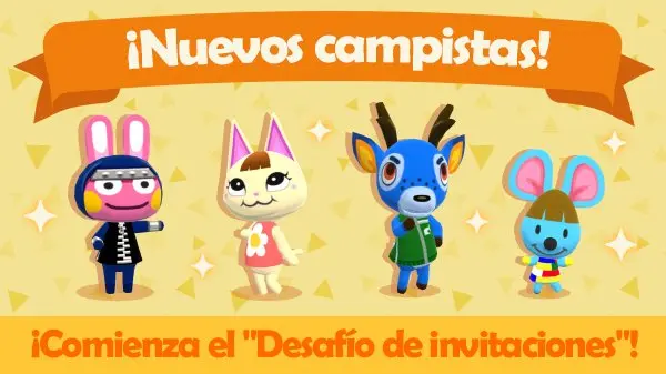 Animal Crossin Pocke Camp desafio invitaciones