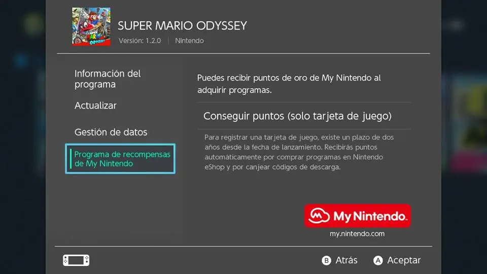 Nintendo Switch puntos oro