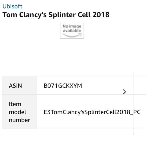 Splinter Cell 2018
