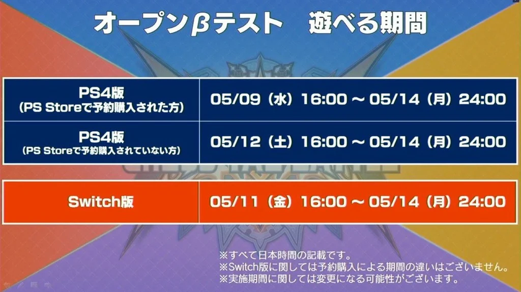 BlazBlue Cross Tag Battle Beta Dates