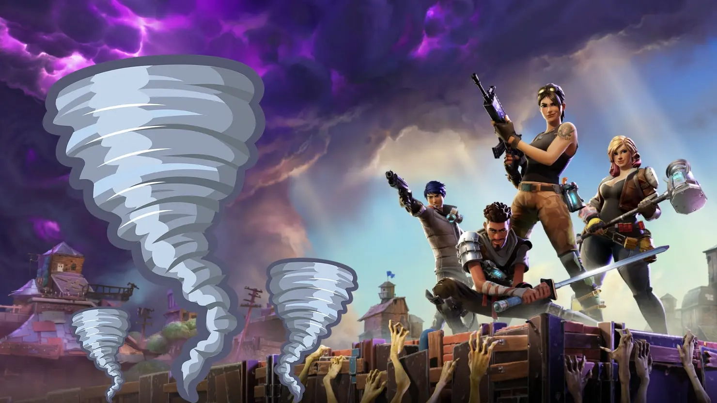 Imagen de Un jugador sigue jugando a Fortnite mientras un tornado arrasa su barrio