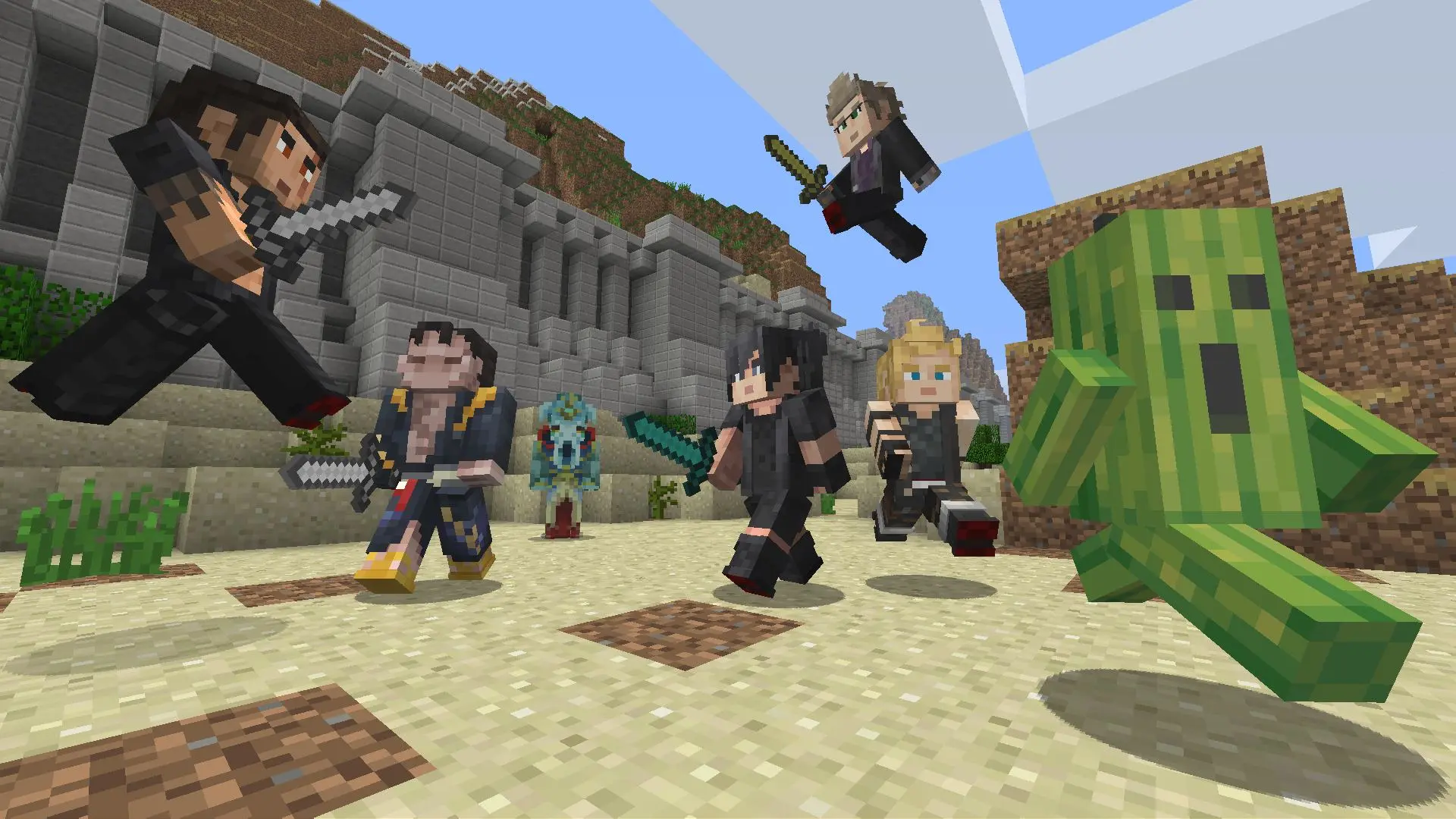 Imagen de Minecraft recibe un nuevo pack de skins basado en Final Fantasy XV
