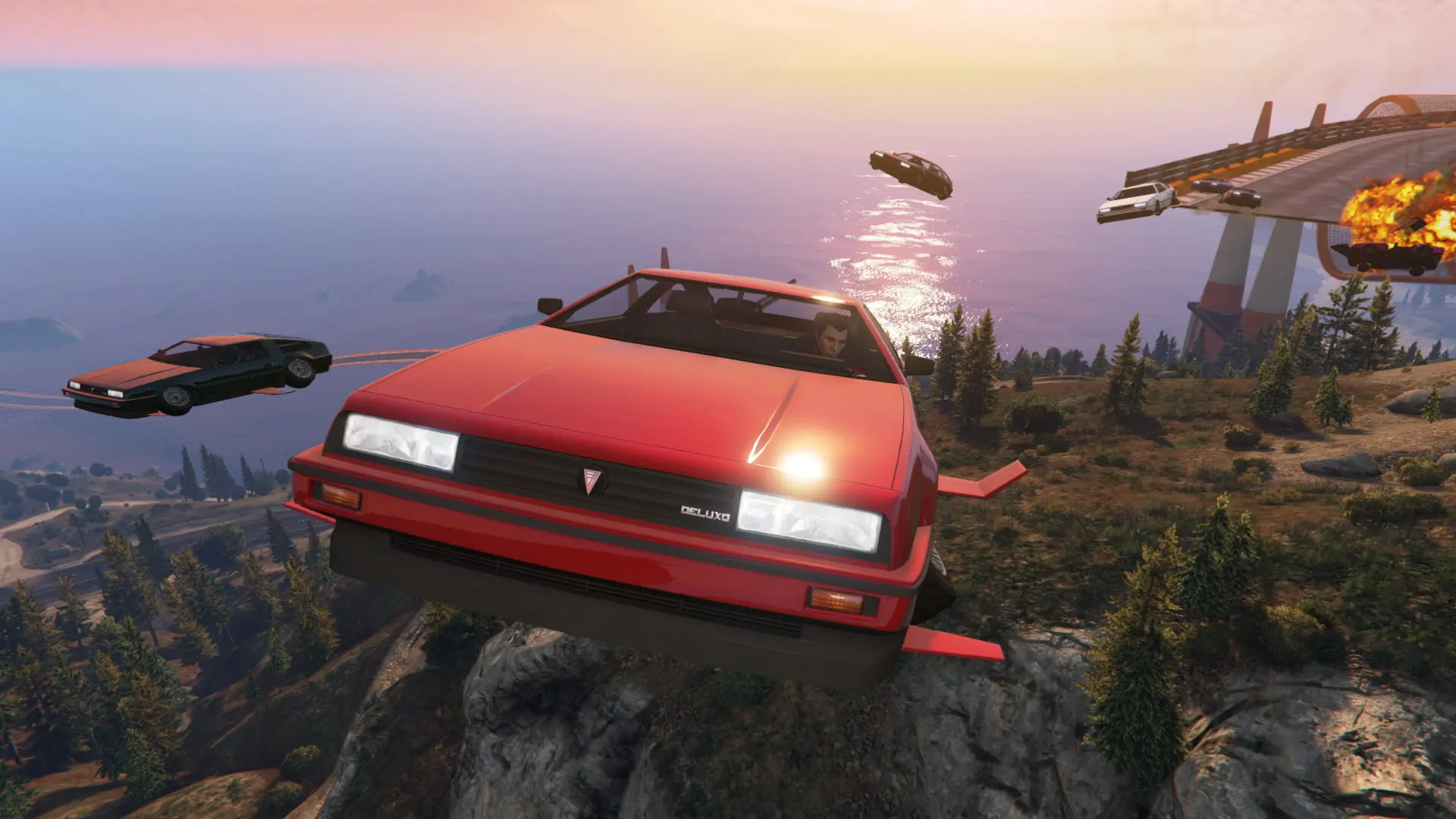 Imagen de Ya disponibles en GTA Online las carreras con Deluxo, Stromberg y Thruster