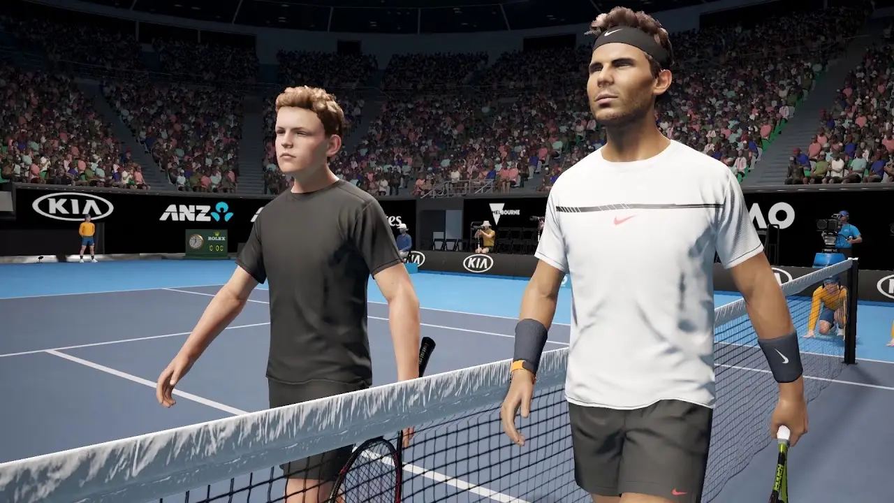 Imagen de AO International Tennis muestra su variedad de golpeos en vídeo