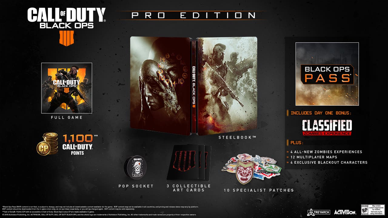 Aceptado arena Conclusión Activision anuncia las ediciones especiales de Call of Duty: Black Ops 4