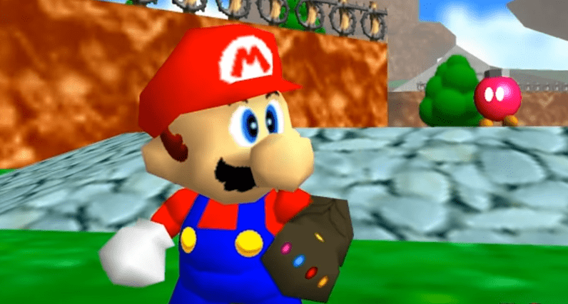 Imagen de Mario vence a Thanos y se alza con el guantelete del infinito en este mod