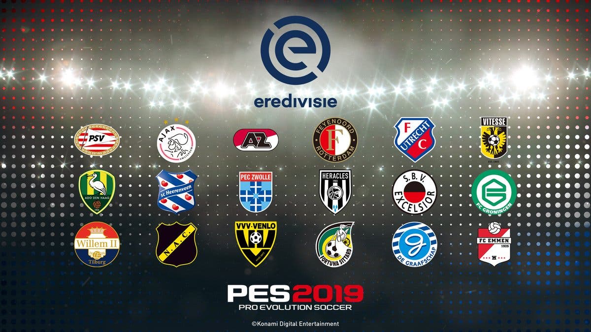 Platillo Descuidado principal La Eredivisie holandesa también estará disponible en PES 2019