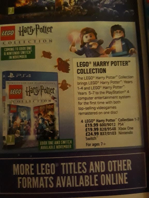piloto manguera Pastor LEGO Harry Potter Collection podría aterrizar en Nintendo Switch y Xbox One