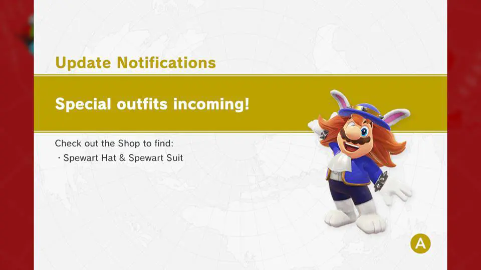 Super Mario Odyssey traje spewart
